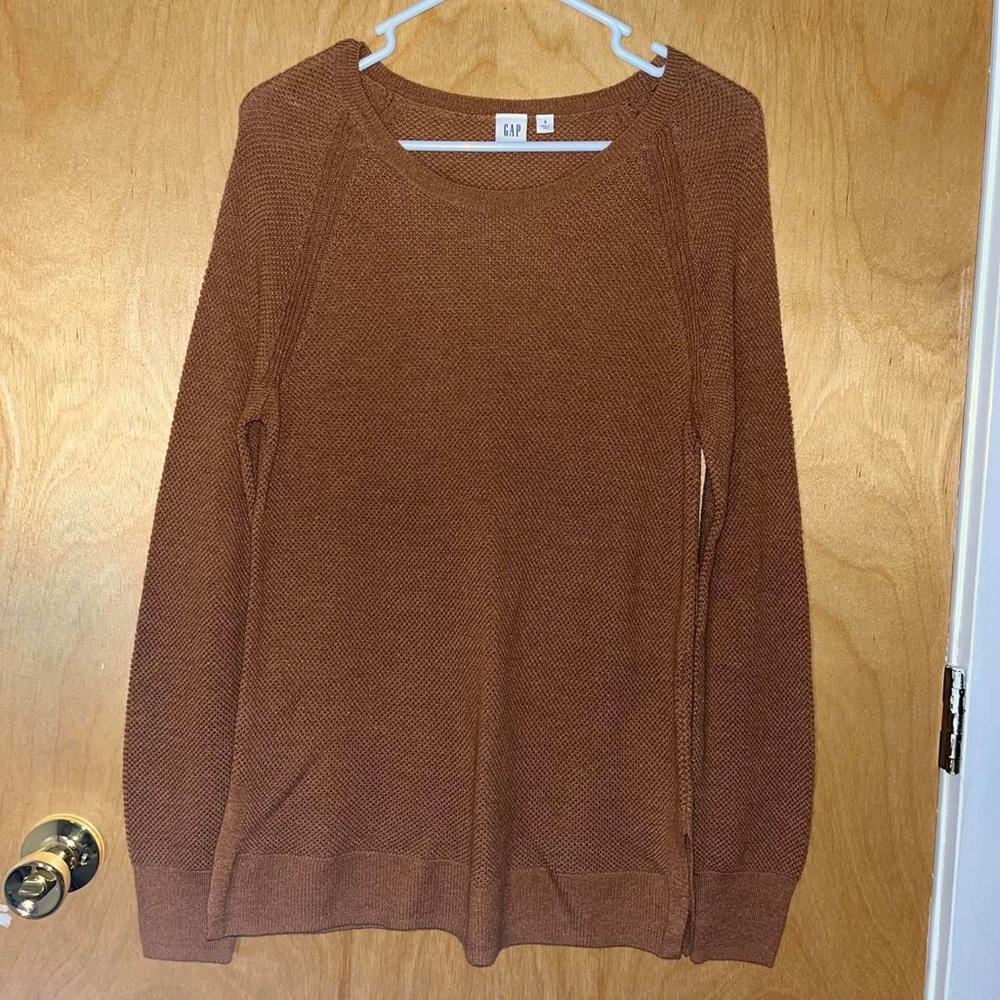 Gap Long Brown Knit Sweater- Size Small